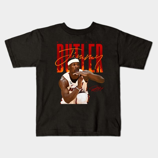 Jimmy Butler Timeout Kids T-Shirt by Juantamad
